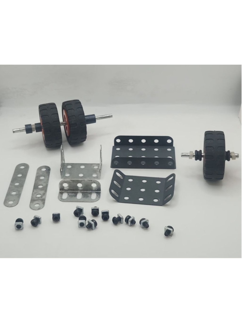 Meccano Erector Set Replacement Parts - Metal Plates, Wheels, Axles & Hardware